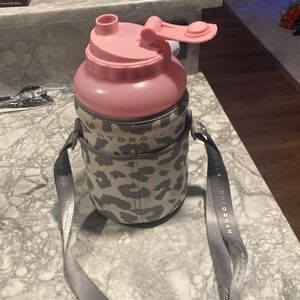 Hydrojug with white leopard sleeve